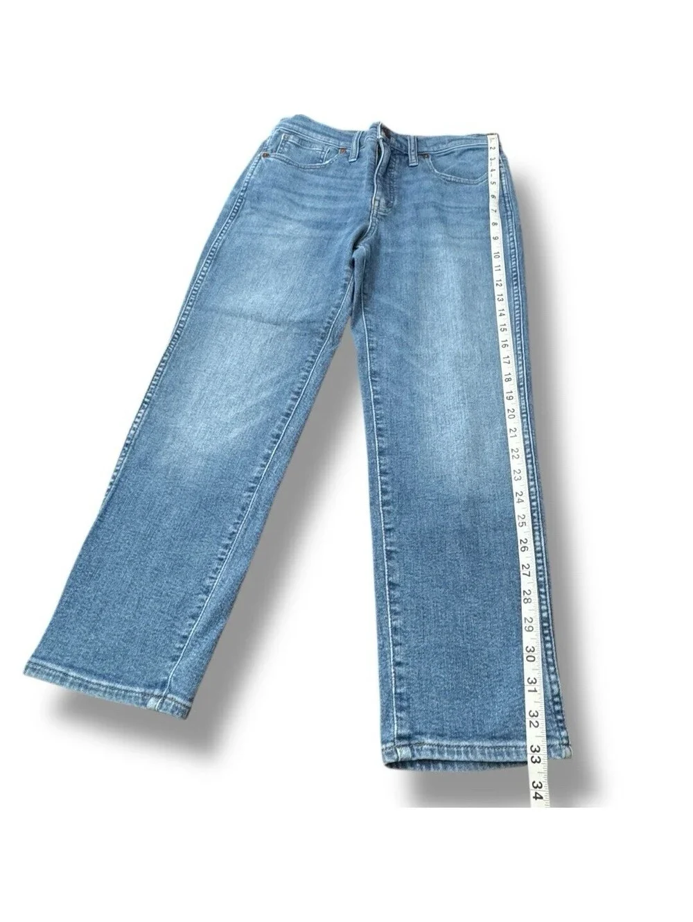 Madewell Stovepipe Jeans Blue Denim Stretch Medium Wash Casual Women’s Size 28P